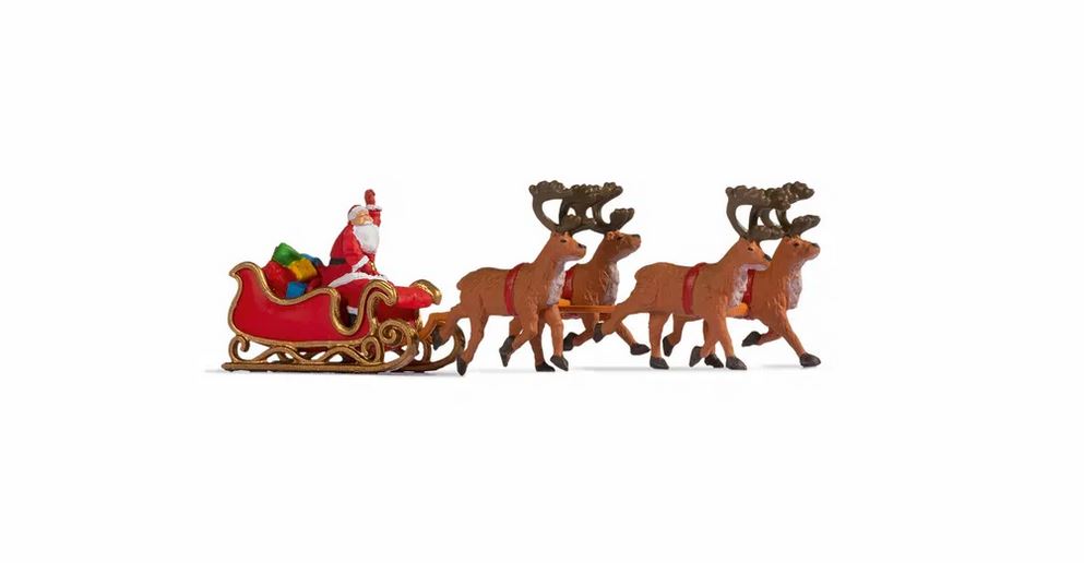 Noch 15924 Weihnachtsmann mit Schlitten 1:87 Spur H0 Neu OVP Figuren