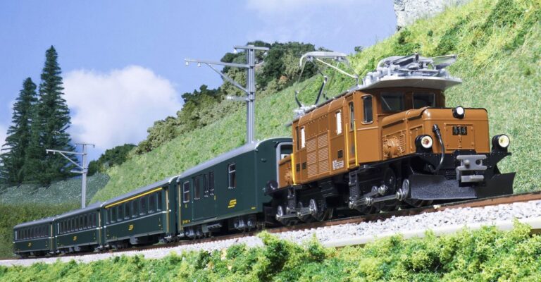Kato 10-1987 Personenzug Ge 6/6 I #415 Krokodil + 4x EW I RhB Spur N