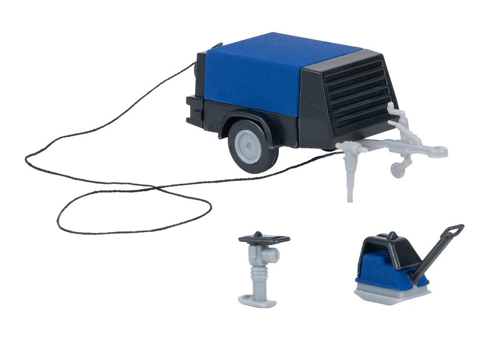 Faller 180693 Bauarbeiter mit Kompressor 1:87 Spur H0 Bausatz Neu