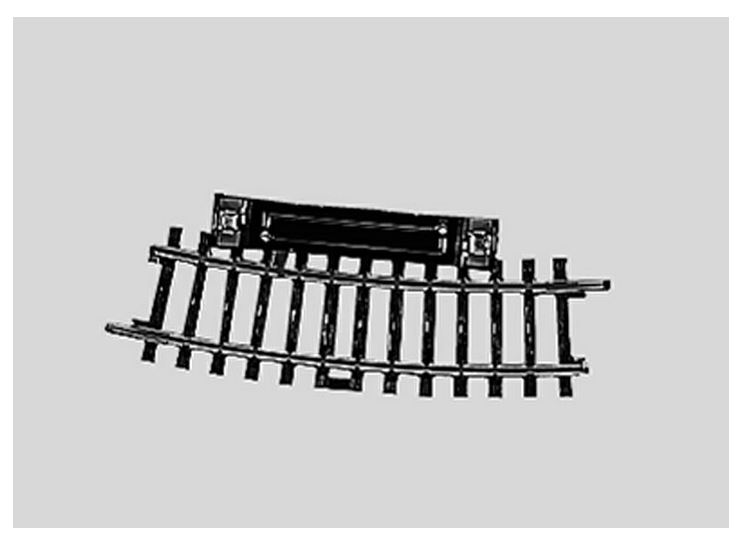 Märklin 2229 Schaltgleis gebogen - 15° Radius 360 mm - Spur H0 - Neu