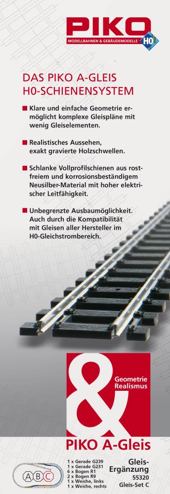 Piko 55320 A-Gleis Set C 1:87 Spur H0 Neu OVP
