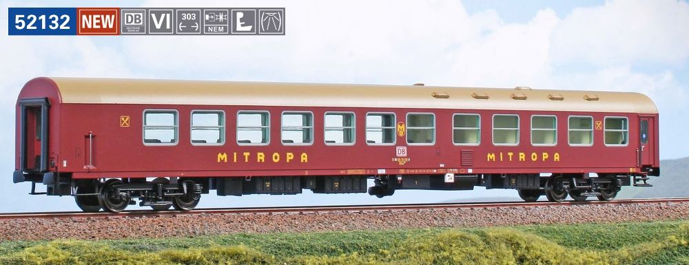 ACME 52132 Speisewagen WRm130 Mitropa DB 1:87 Spur H0 DC NEU