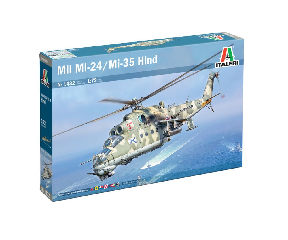 Italeri 1432 Mil Mi-24/Mi-35 Hind 1:72 Modellbausatz Neu OVP