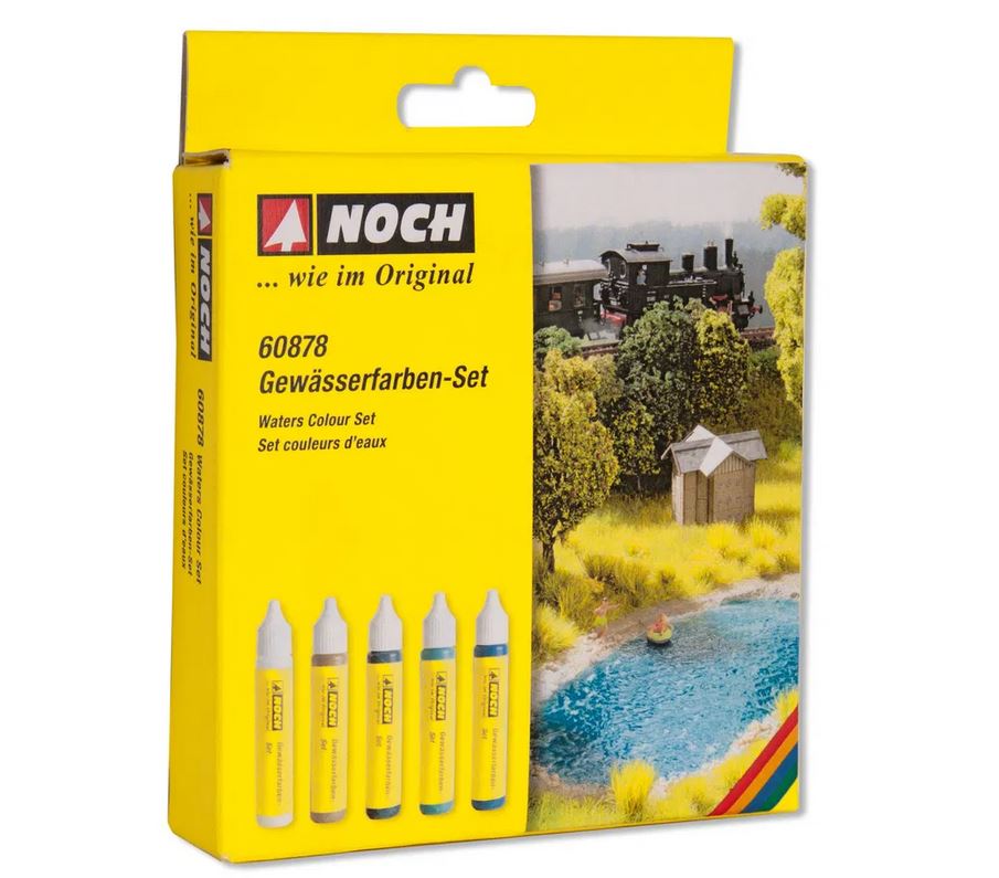 Noch 60878 Gewässerfarben-Set je 30 ml streichfertige Farbe Neu