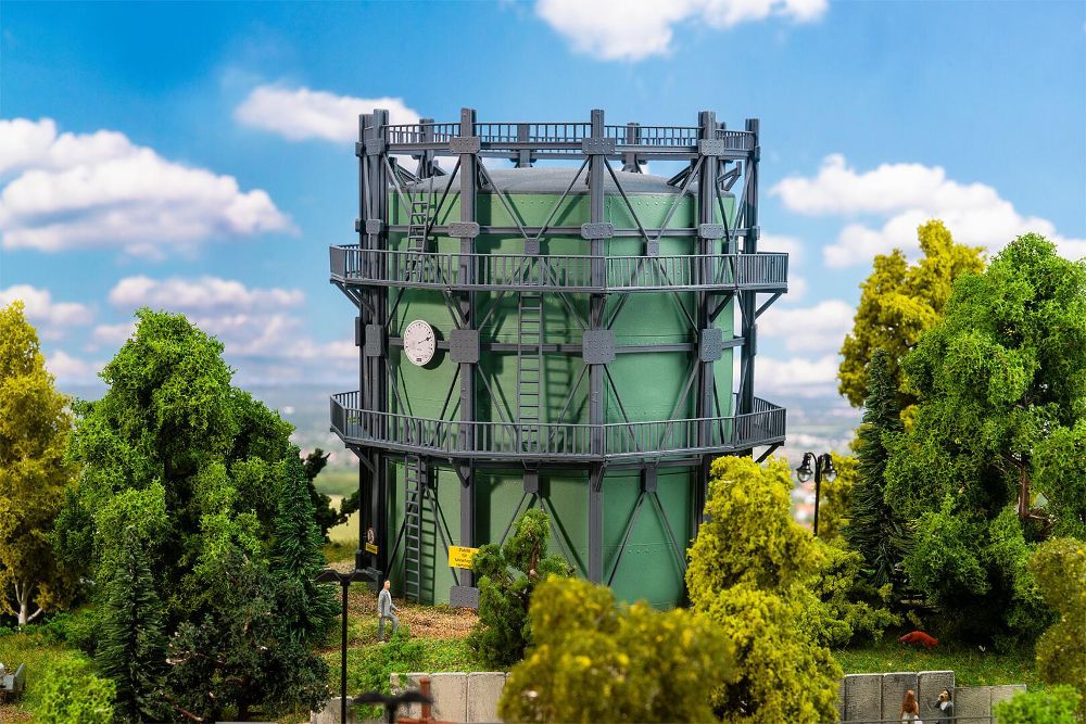 Faller 130157 Gasometer mit Rohrleitungen 1:87 Spur H0 Bausatz