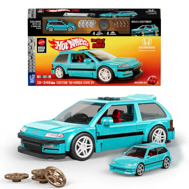Mattel JHF62 Brick Shop Hot Wheels Custom ’90 Honda Civic Ef 1:32