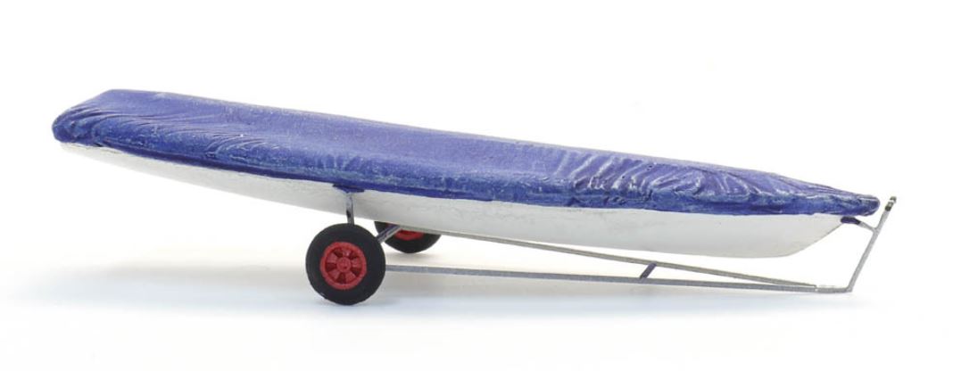 Artitec 387.594 Segelboot Laser auf Anhänger 1:87 Spur H0 Neu OVP