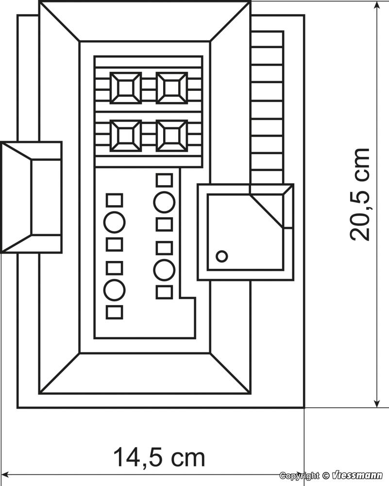 Vollmer 43656 Discothek mit LED-Beleuchtung 1:87 Spur H0 Bausatz