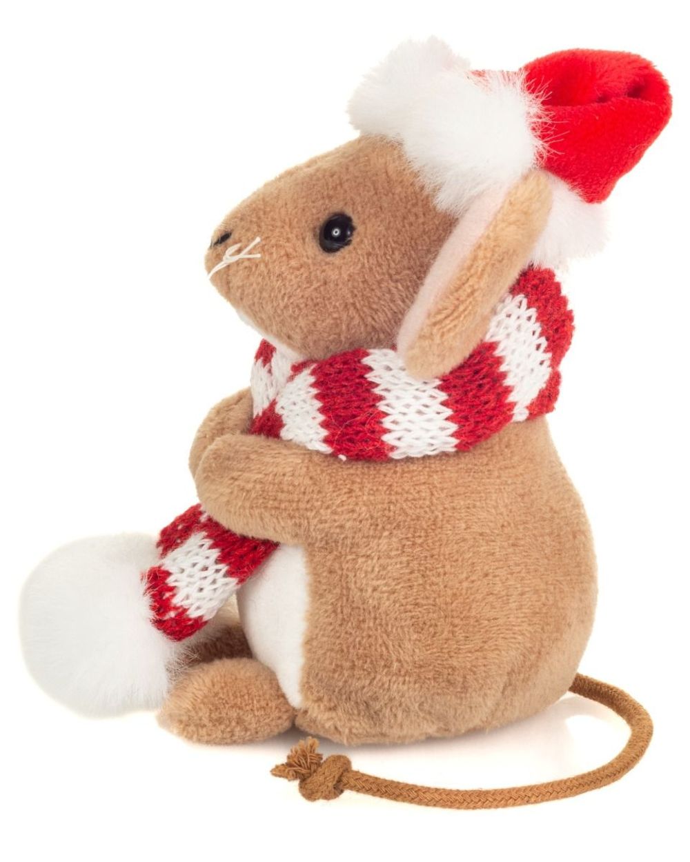 Teddy Hermann 946045 Weihnachtsmaus mit Schal 11 cm Plüsch/Kuscheltier NEU
