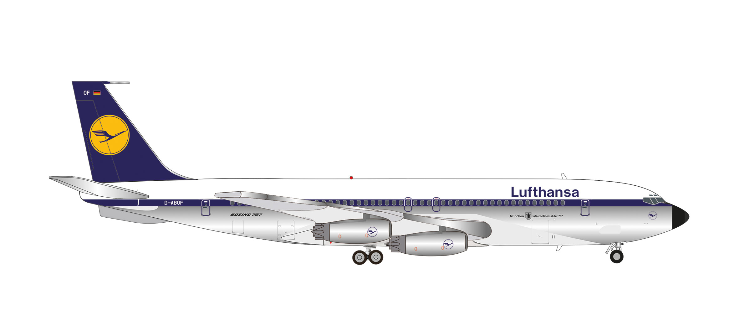 Herpa 573702 B707-400 Lufthansa