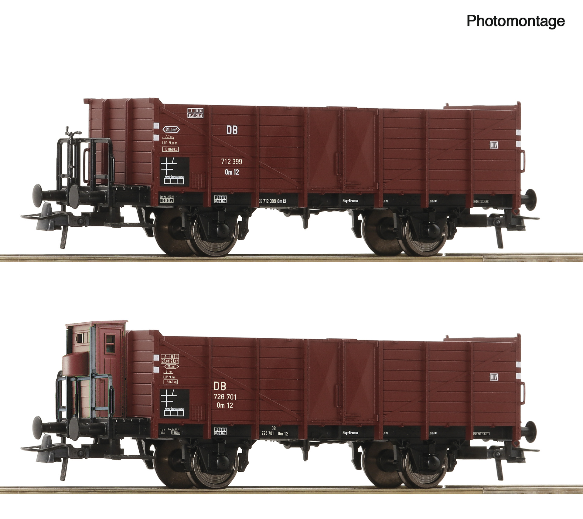 Roco 6600267 2-tlg. Set: Offene Güterwagen