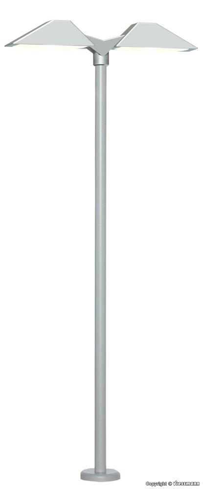 Viessmann 6484 Moderne Bahnsteigleuchte doppelt 2 LEDs weiß Spur N