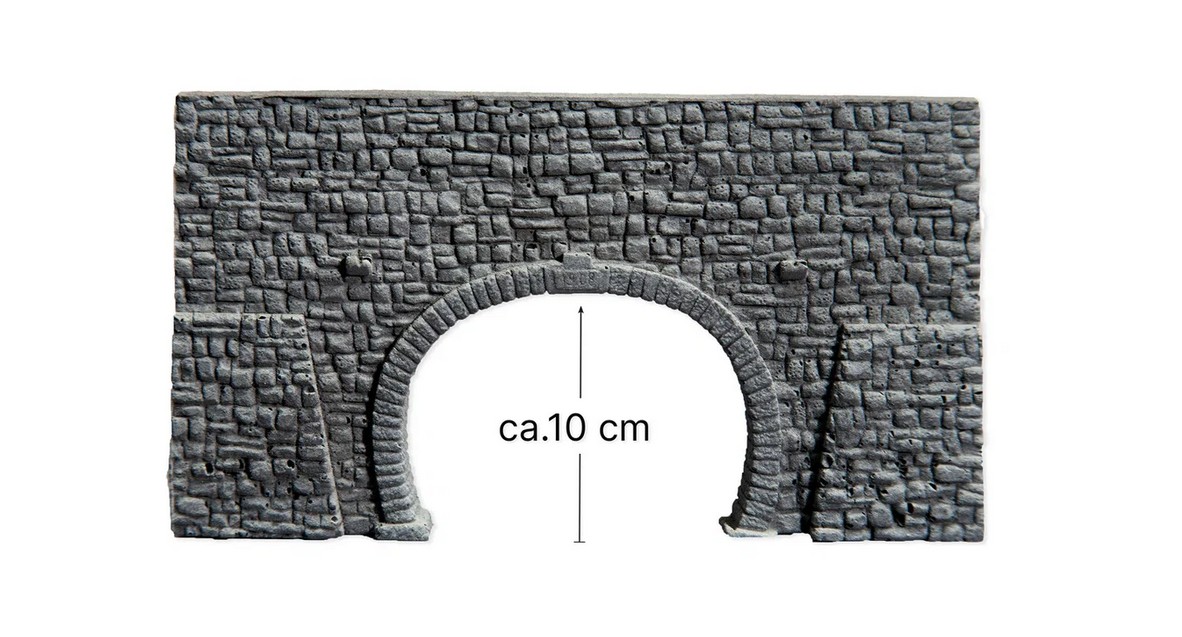 Noch 58248 Tunnel-Portal 2-gleisig, 23,5 x 13 cm 1:87 Spur H0 NEU