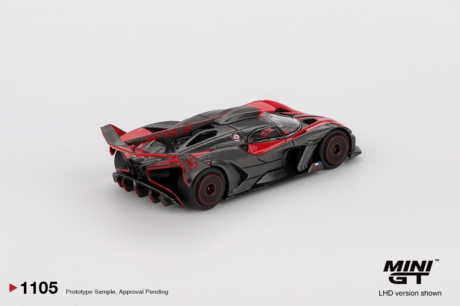 Mini GT 1105 Bugatti Bolide Red Ultimate 2026 1:64 Standmodell NEU