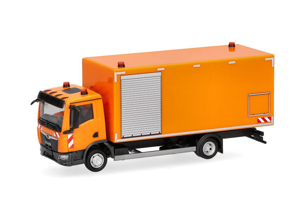 Herpa 320931 MAN TGL CC Koffer-LKW "Fahrbahnreinigung" 1:87 NEU