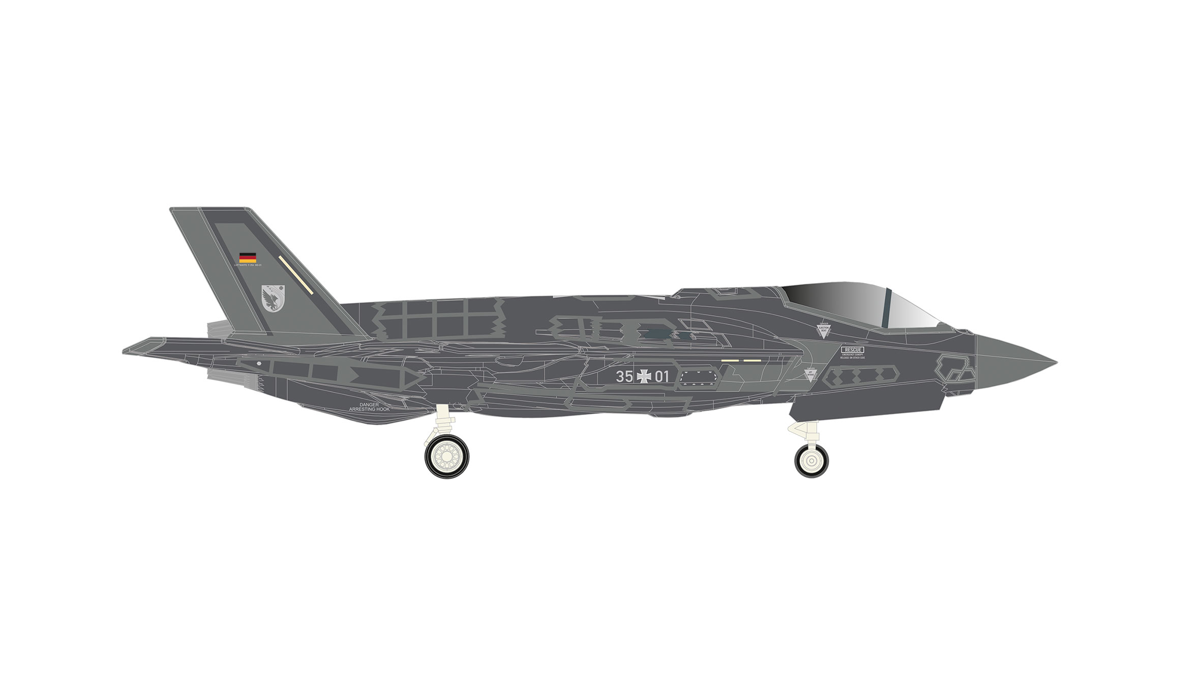 Herpa 574297 F-35A Luftwaffe Ausb.Kdo USA