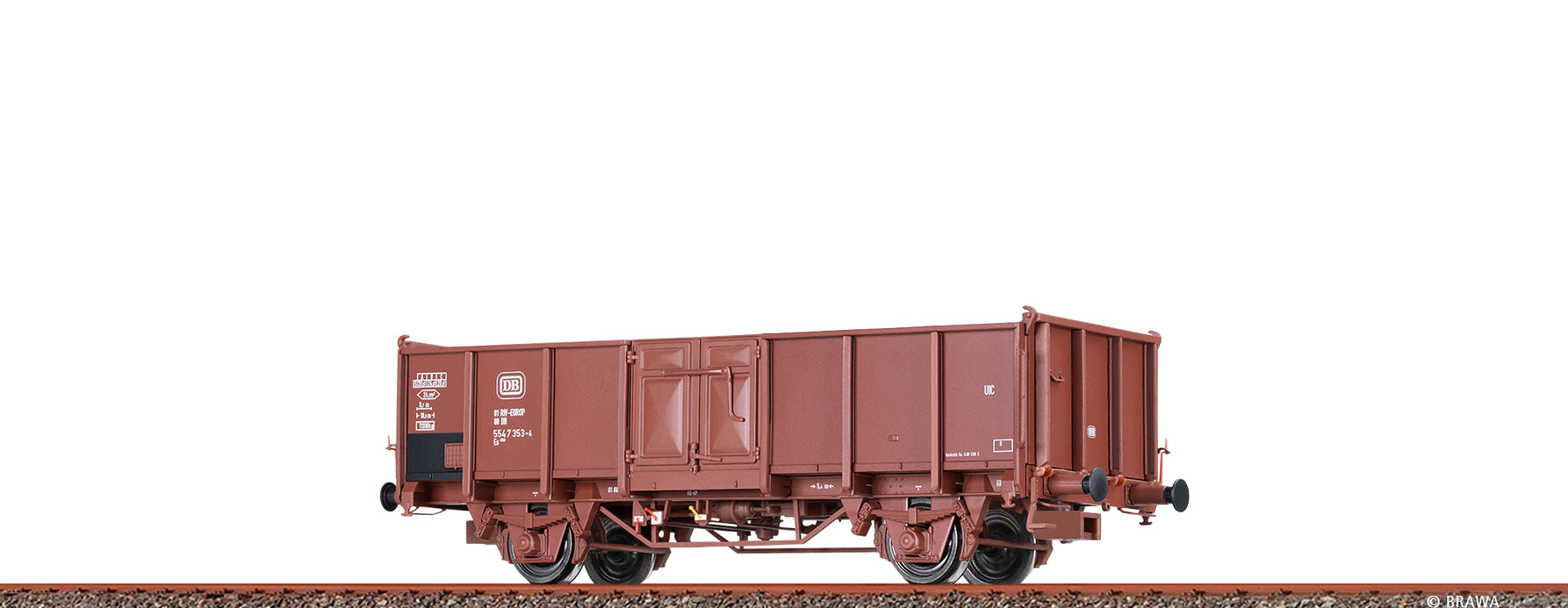 Brawa 50060 Offener Güterwagen ES050 DB 1:87 Spur H0 DC NEU