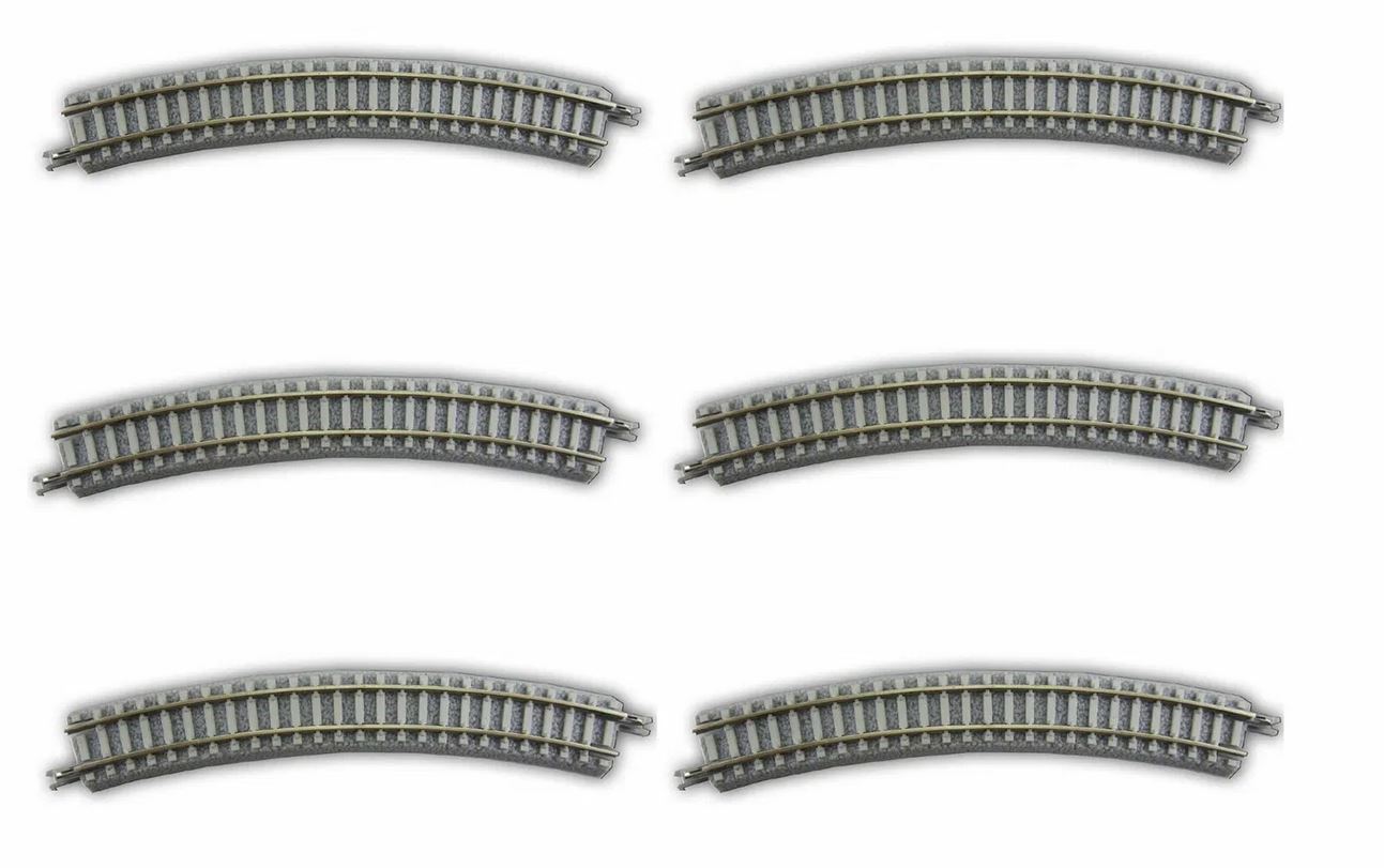 Rokuhan R051 Gleis gebogen R195-30° mit Betonschwellen Spur Z