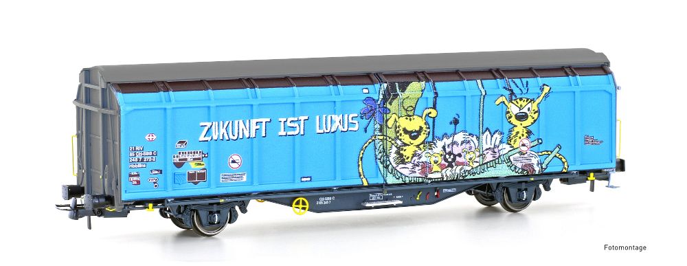 Hobbytrain H45106 Schiebewandwagen Hbbillns SBB Graffiti-Serie (4) Spur H0