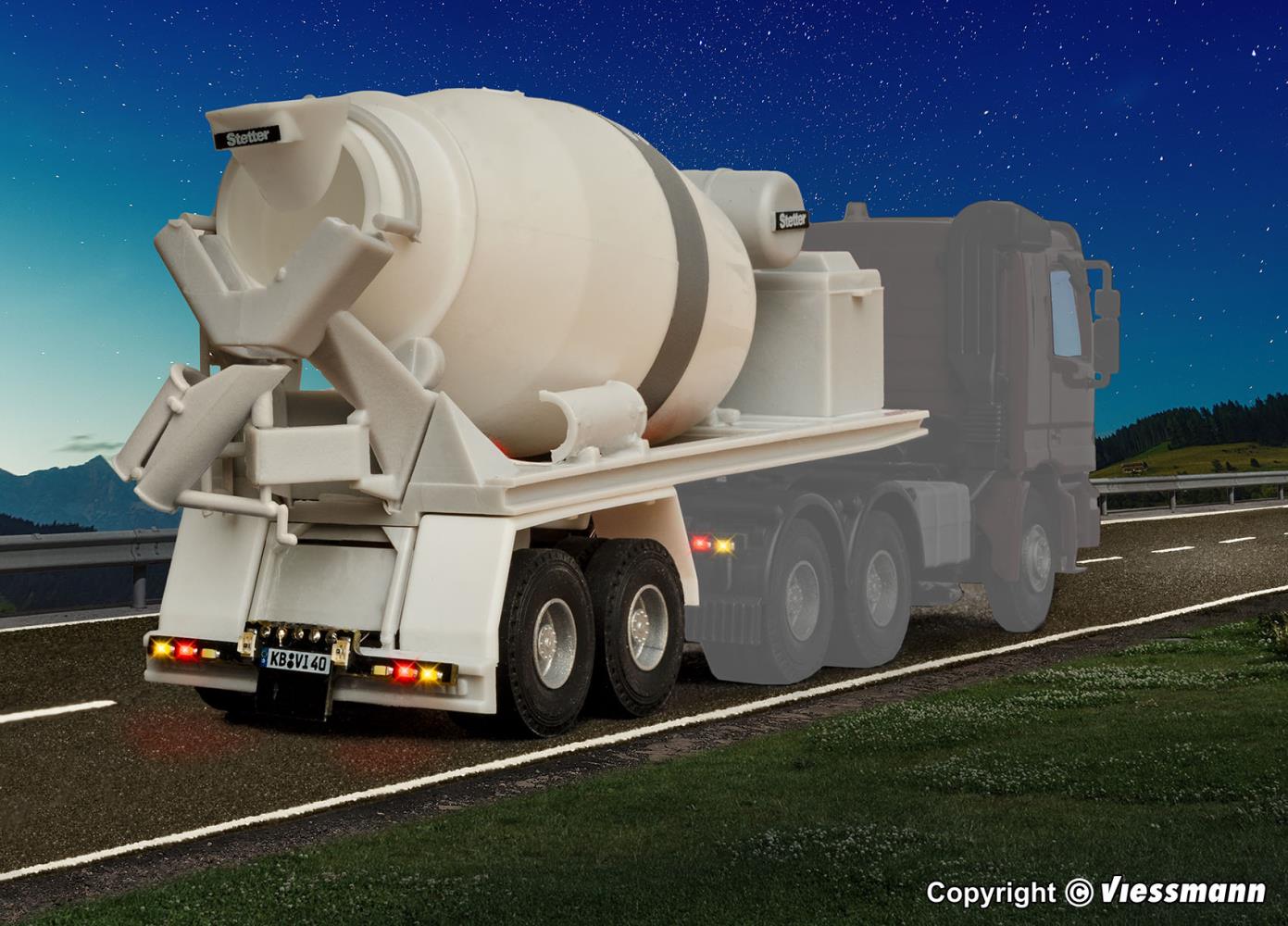 Viessmann 8230 MB ACTROS 2-achs Betonmischauflieger 1:87 Spur H0