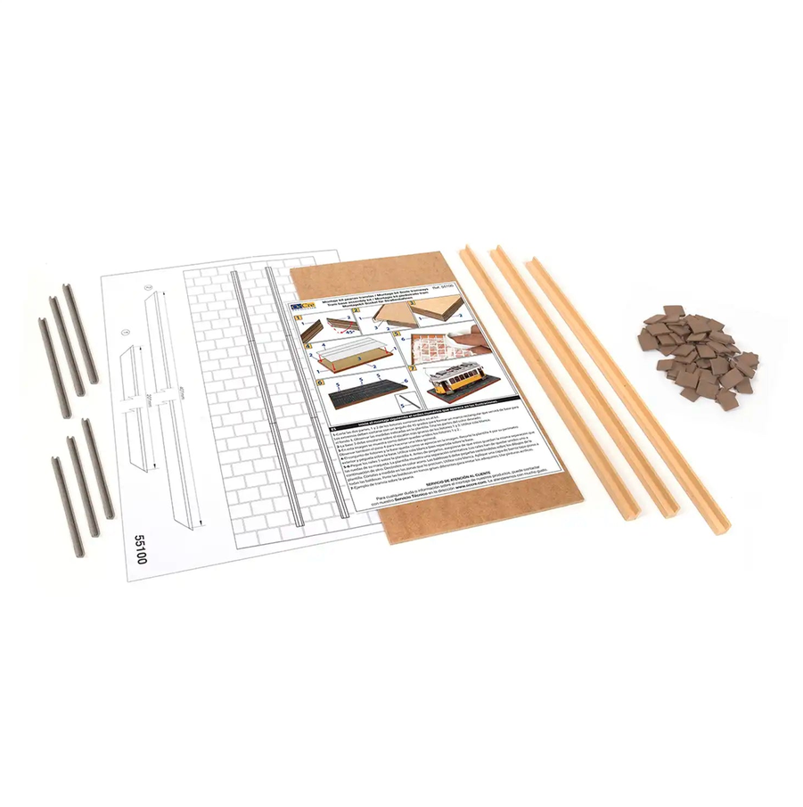 OcCre 55100 Grundplatte für Straßenbahnen 1:24 Holzbausatz NEU