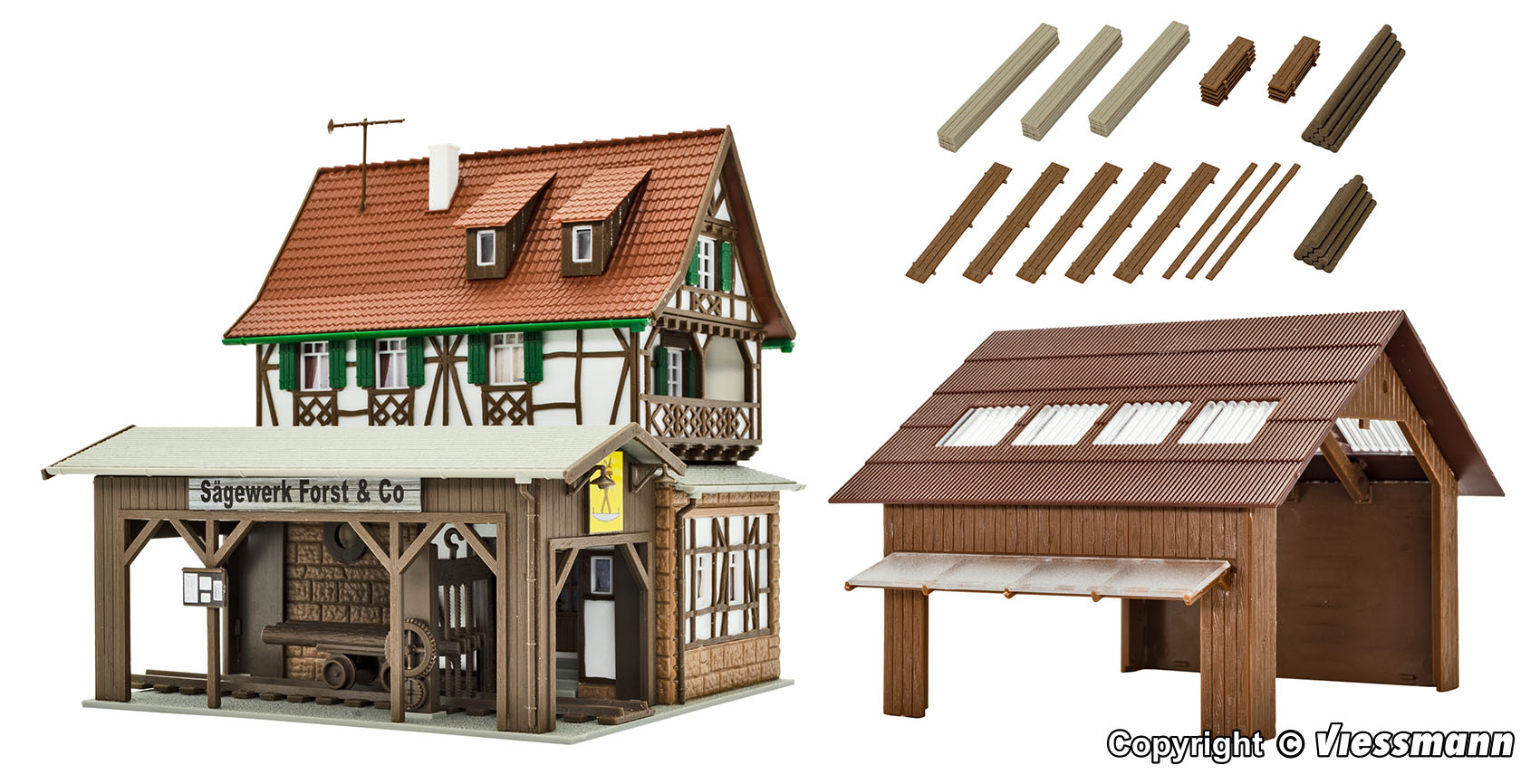 Vollmer 43799 Sägewerk Forst & Co. 1:87 Spur H0 Bausatz Neu OVP