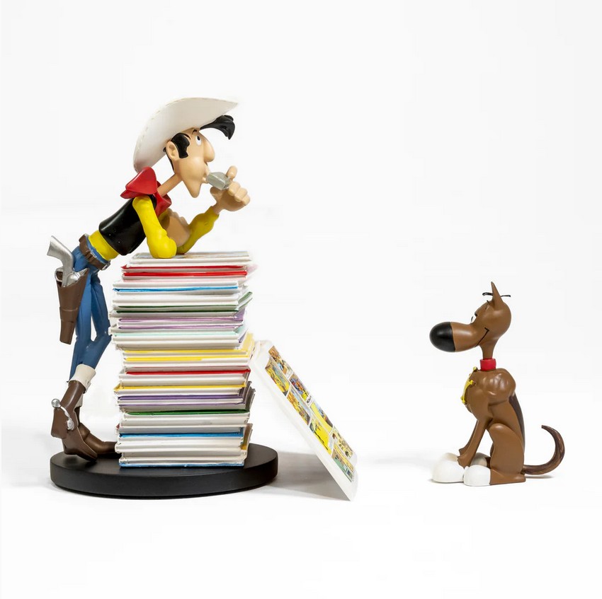 Plastoy 00391 Lucky Luke & Rantanplan Albenstapel 20 cm NEU OVP
