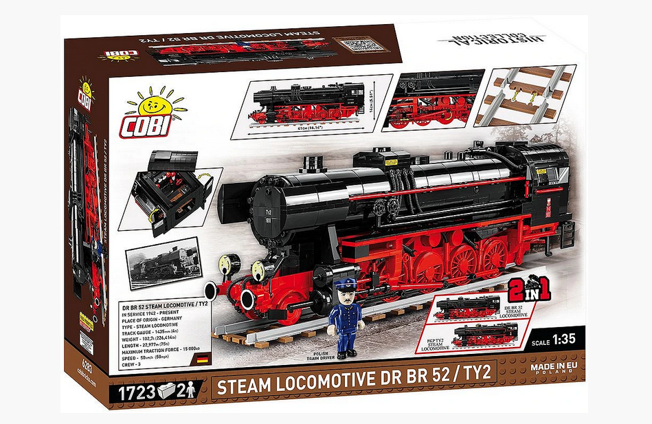 Cobi 6283 DR BR 52/TY2 Steam Locomotive 1:35 Bausatz NEU OVP