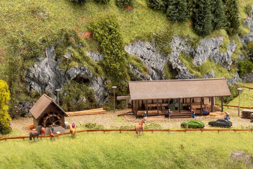Faller 282756 Sägewerk und Wassermühle 1:220 Spur Z Bausatz NEU