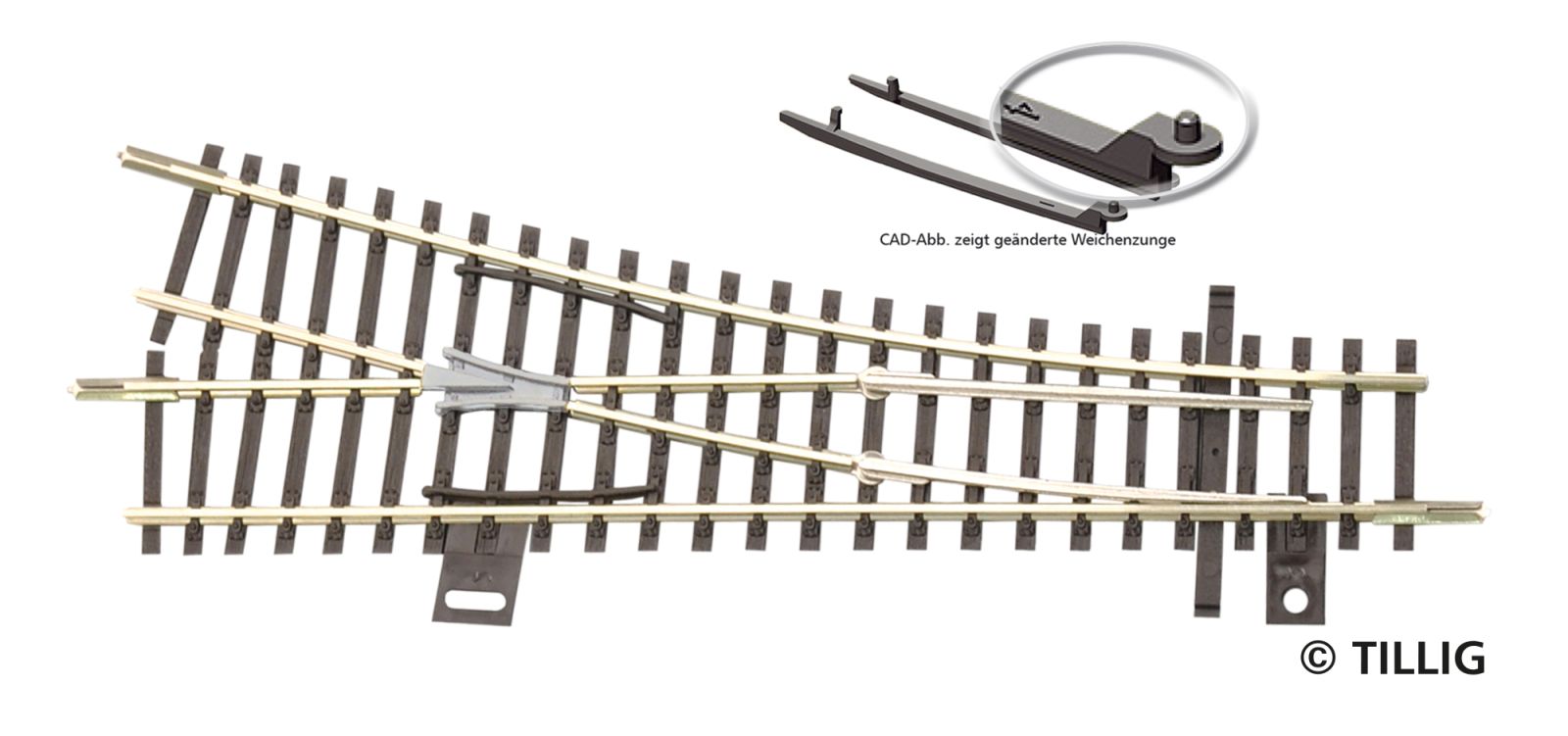 Tillig 83328 EW1 rechts 15° 1:120 Spur TT Neu OVP