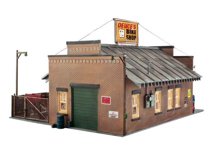 Woodland Scenics BR5846 Deuce's Bike Shop - Spur 0 - Fertigmodell - Neu - OVP