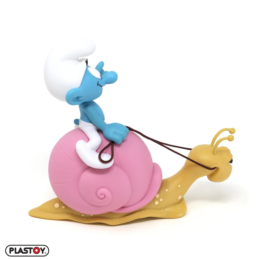 Plastoy 80329 Schlumpf auf Schneckenrücken 15 cm NEU OVP Spardose