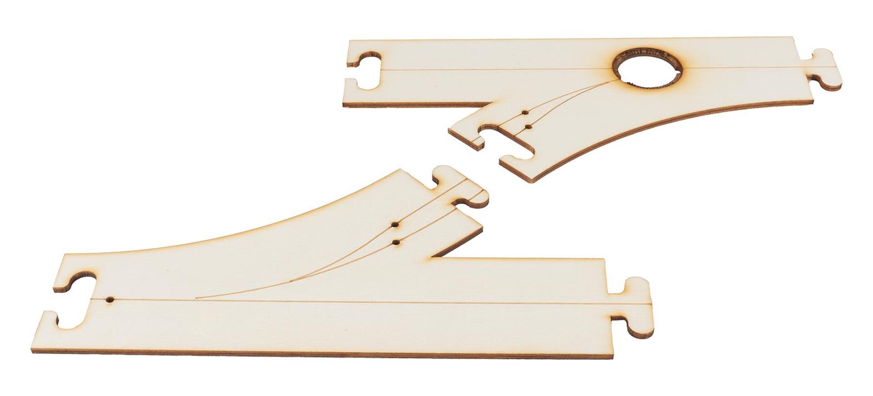 Faller 161939 Laser-Street Abzweigung links Einmündung 45° Spur H0