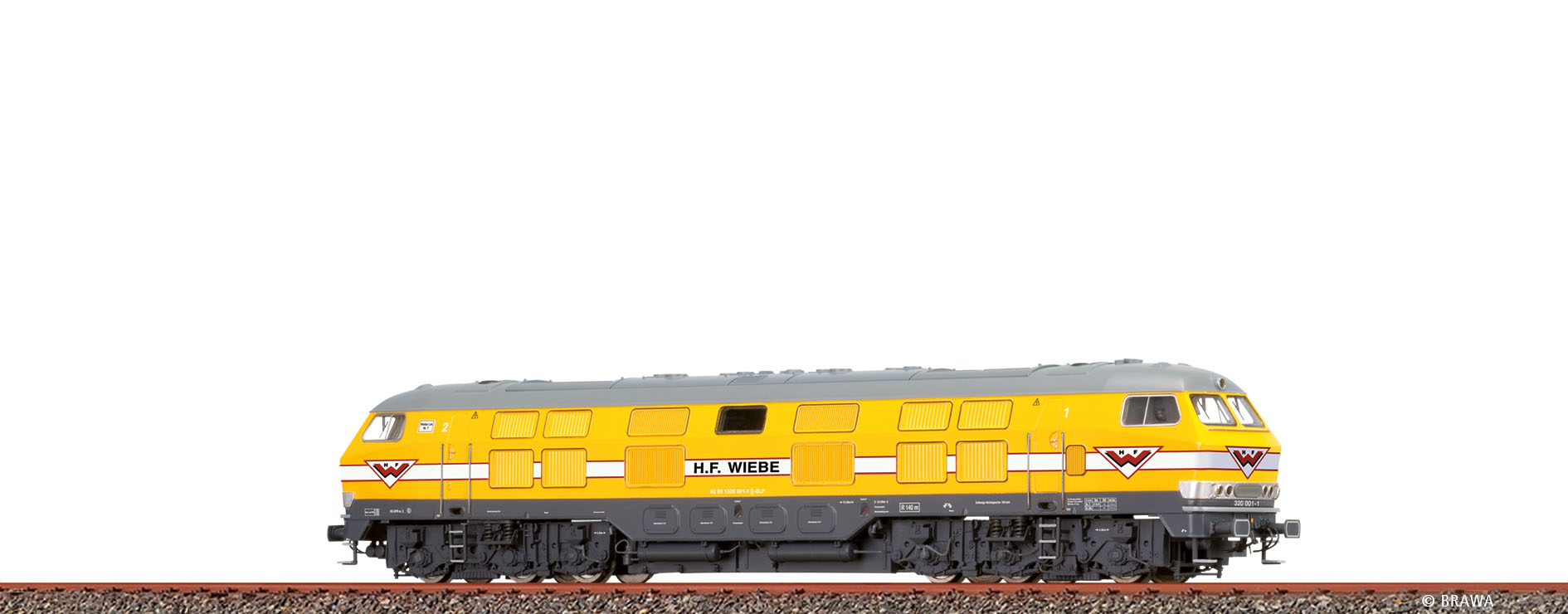 Brawa 70208 H0 Diesellok BR V320 H.F. Wiebe, Museumslok Wittenberge