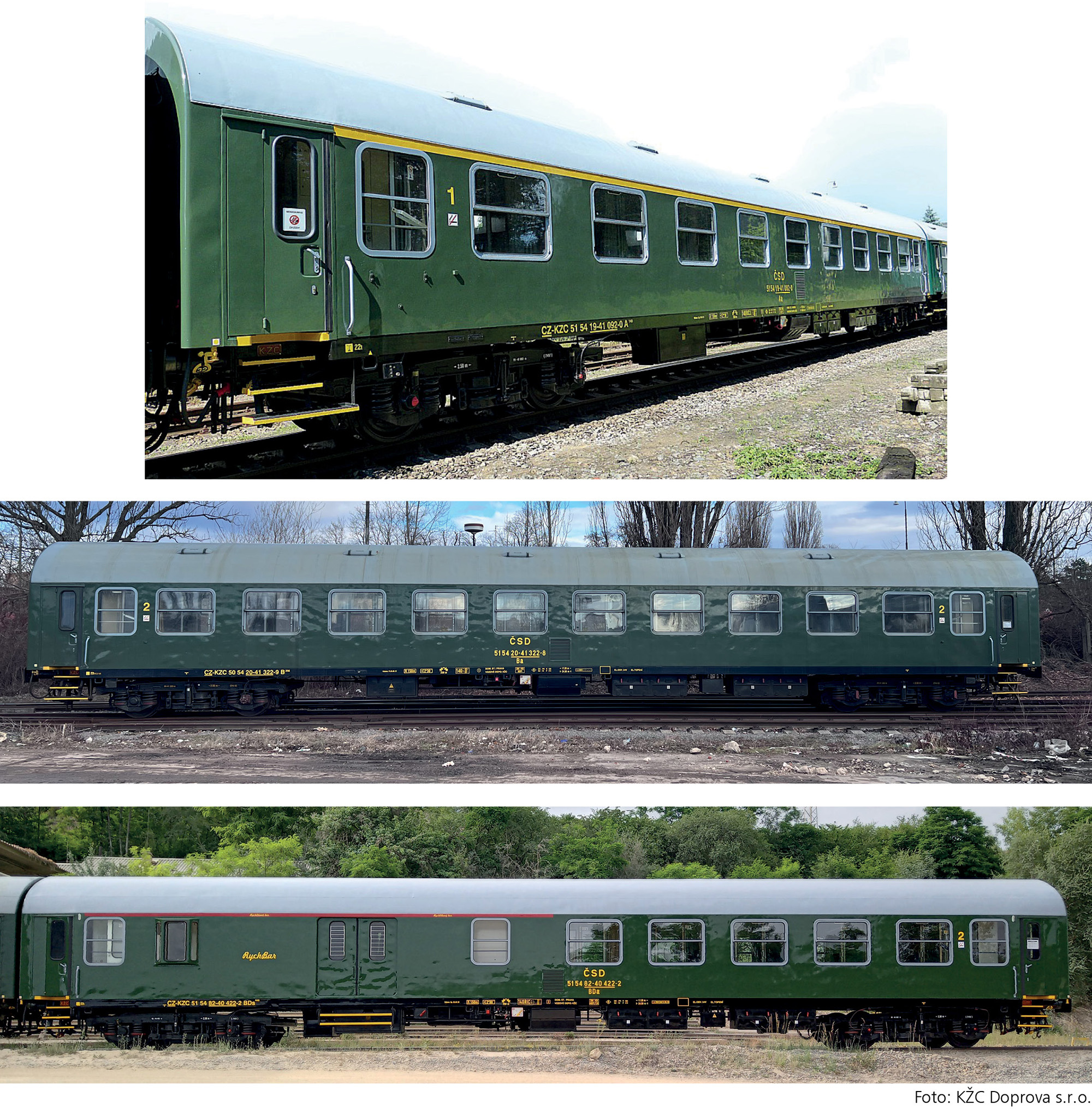 Tillig 01122 Personenwagenset „Retro-Zug der KŽC Doprava s.r.o.“, bestehe