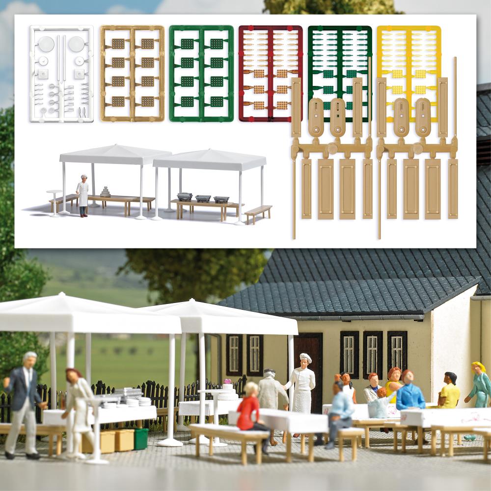 Busch 1830 Catering-Set mit Koch H0