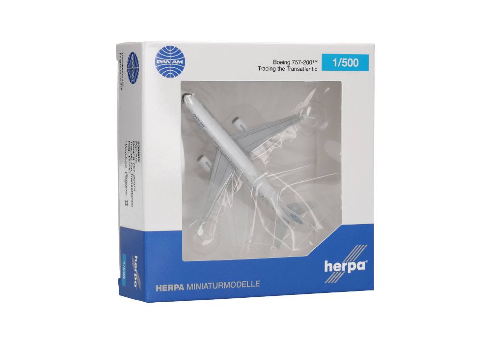 Herpa 538602 Pan Am Boeing 757-200 Tracing the Transatlantic 1:500