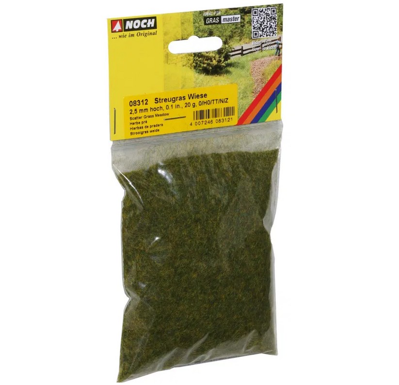 Noch 08312 Streugras “Wiese” 2,5 mm 20 g Beutel NEU OVP