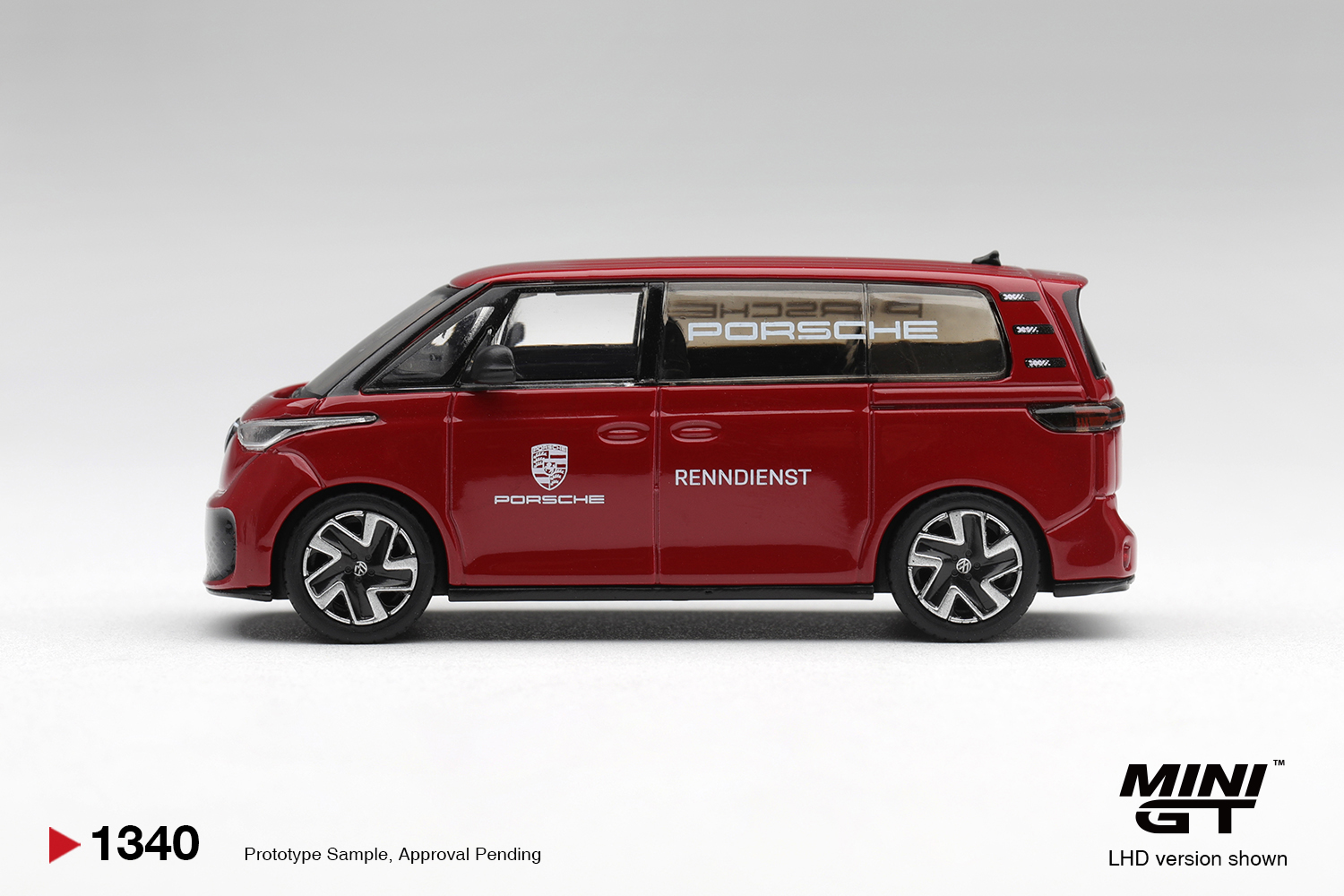 Mini GT 1340 1:64 VW ID.BUZZ PORSCHE RENNDIENST RED 2022