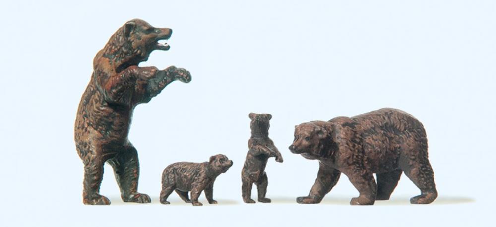 Preiser 20386 Braunbären 1:87 Spur H0 Neu OVP Tiere