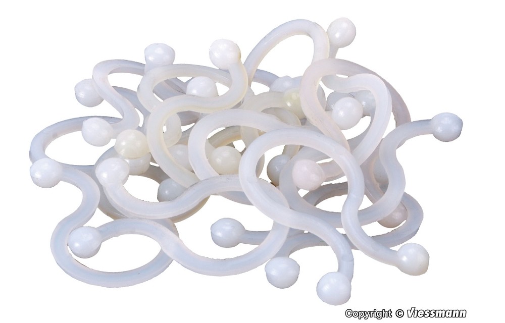 Viessmann 6889 Omega Clips, 20 Stück