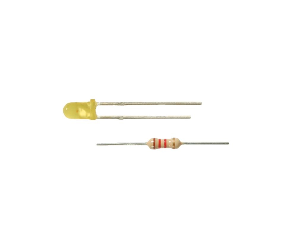 Viessmann 3551 LED gelb Ø 3 mm, inkl. Vorwiderstände, 4 Stück - H0 1:87