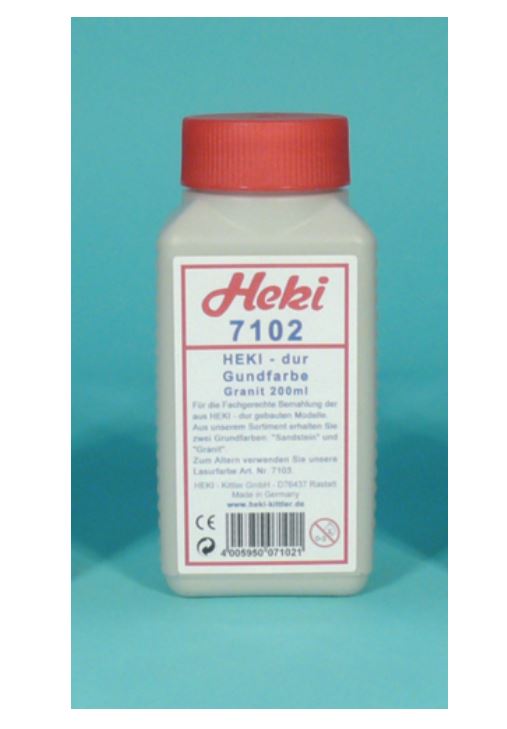 Heki 7102 Heki dur Farbe Granit, 200 ml - Neu - OVP