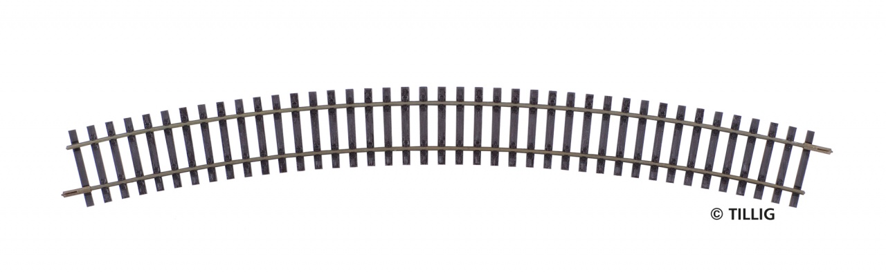 Tillig 85145 Gebogenes Gleis R41 R543/30° 1:87 Spur H0 Neu
