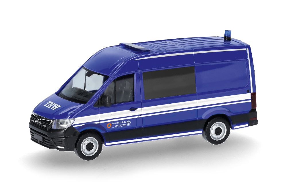 Herpa 099417 MAN TGE Halbbus HD MTW THW 1:87