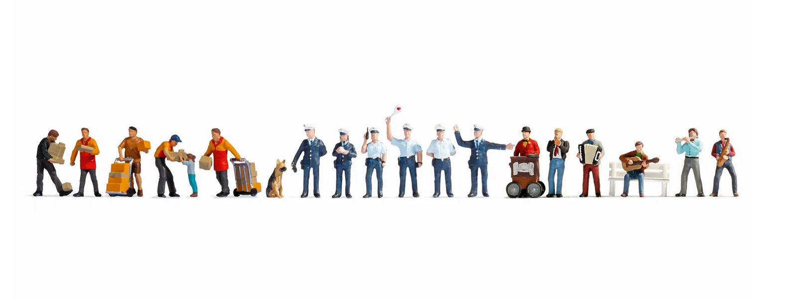 Noch 16125 XL-Set In der Stadt 19 Figuren ohne Bank 1:87 Spur H0