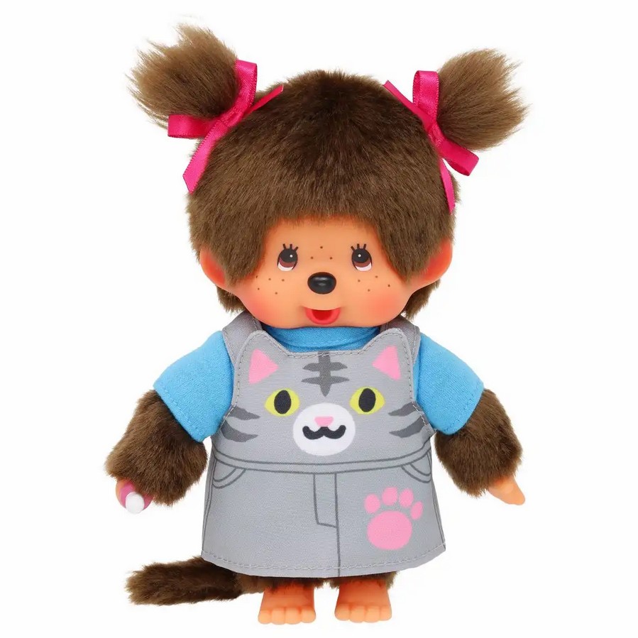 Monchhichi 203895 Plüschfigur Animal Dress Kitten Girl 20 cm Stoff NEU