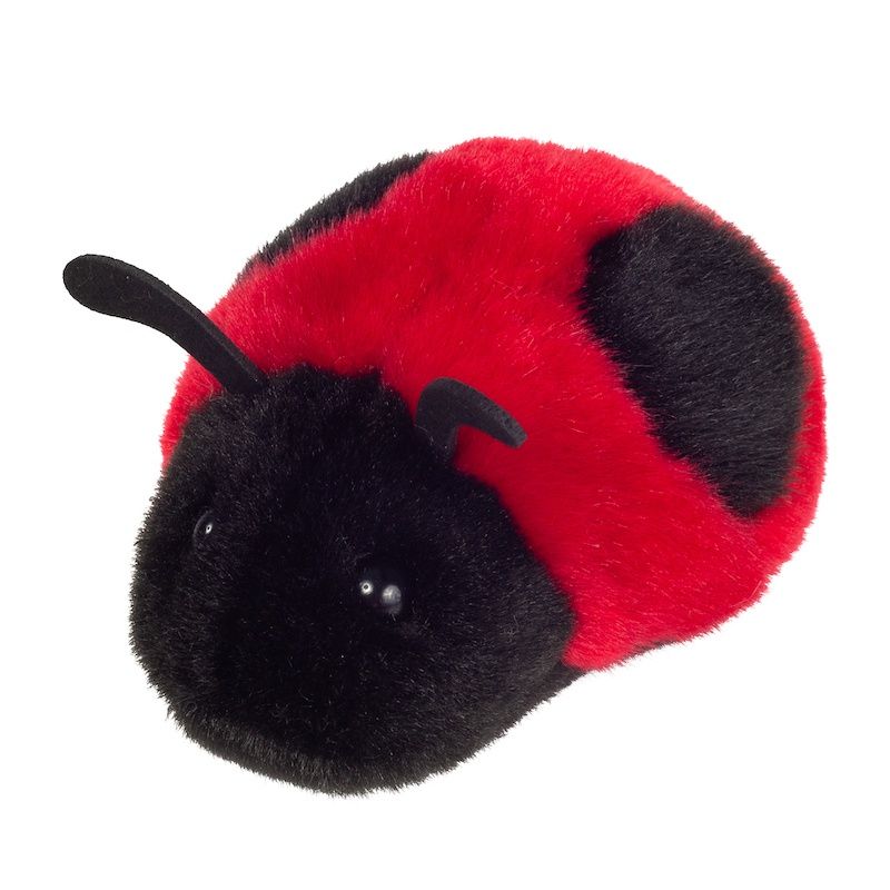 Teddy Hermann 926627 Marienkäfer rot/schwarz 11 cm Stoff/Plüsch/Kuscheltier