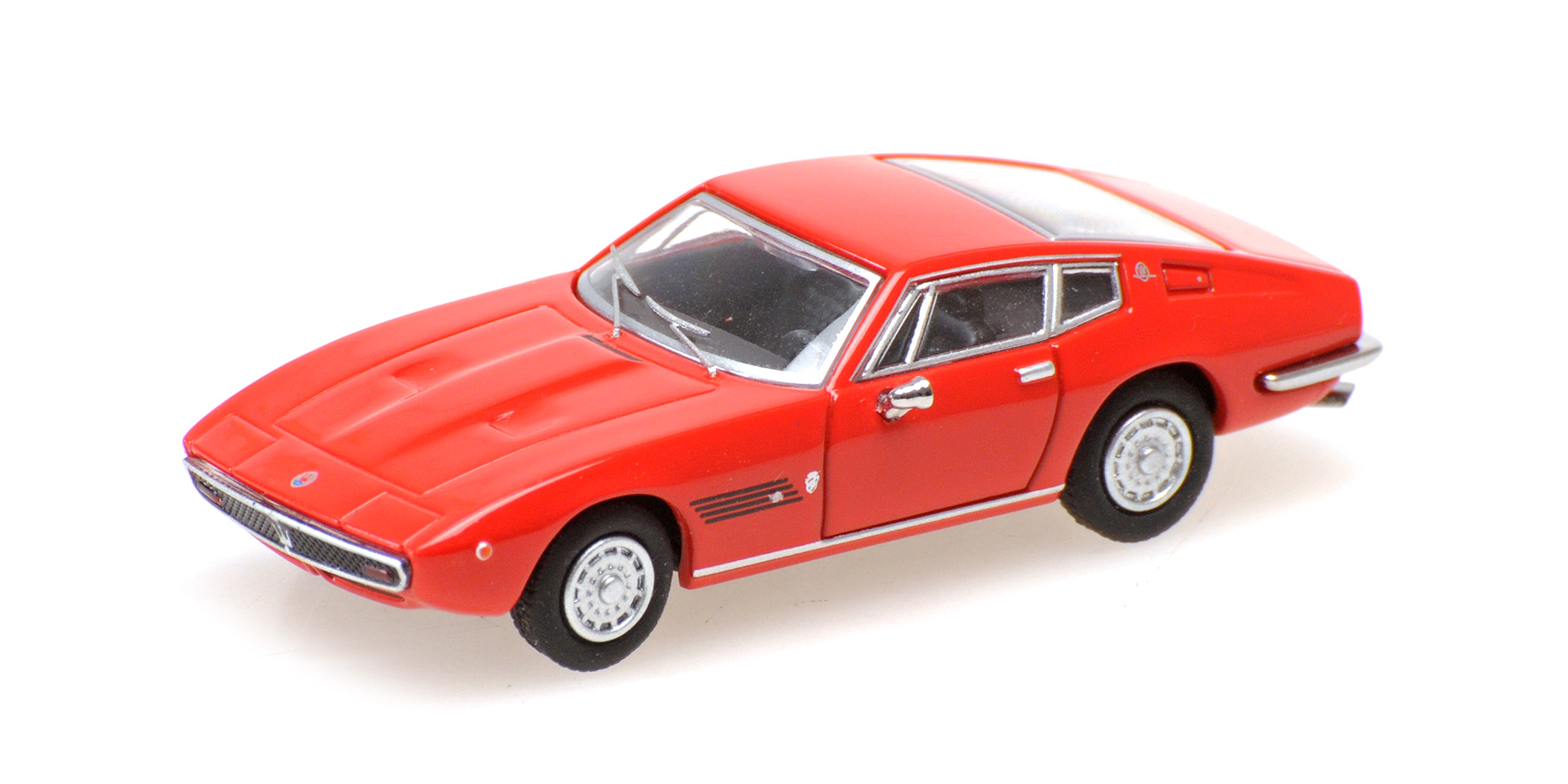 Minichamps 870123020 MASERATI GHIBLI COUPE 1969 RED 1:87 Spur H0 Neu