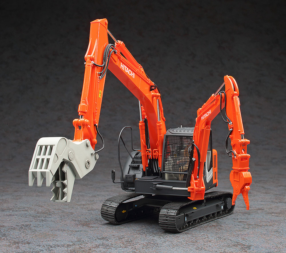 Hasegawa SP361 Hitachi Doppelarm-Bagger mit Brecher/Schneider 1:35